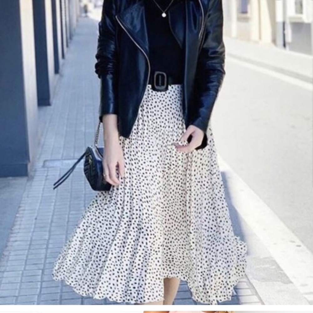 WD NY PolkaDot Pleated Skirt - Picture 2 of 9